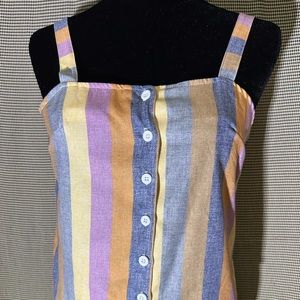 Pastel Button Down Tank Top